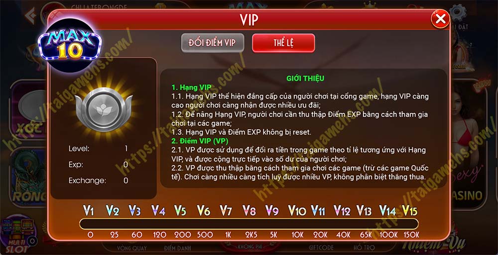 thể lệ vip max10